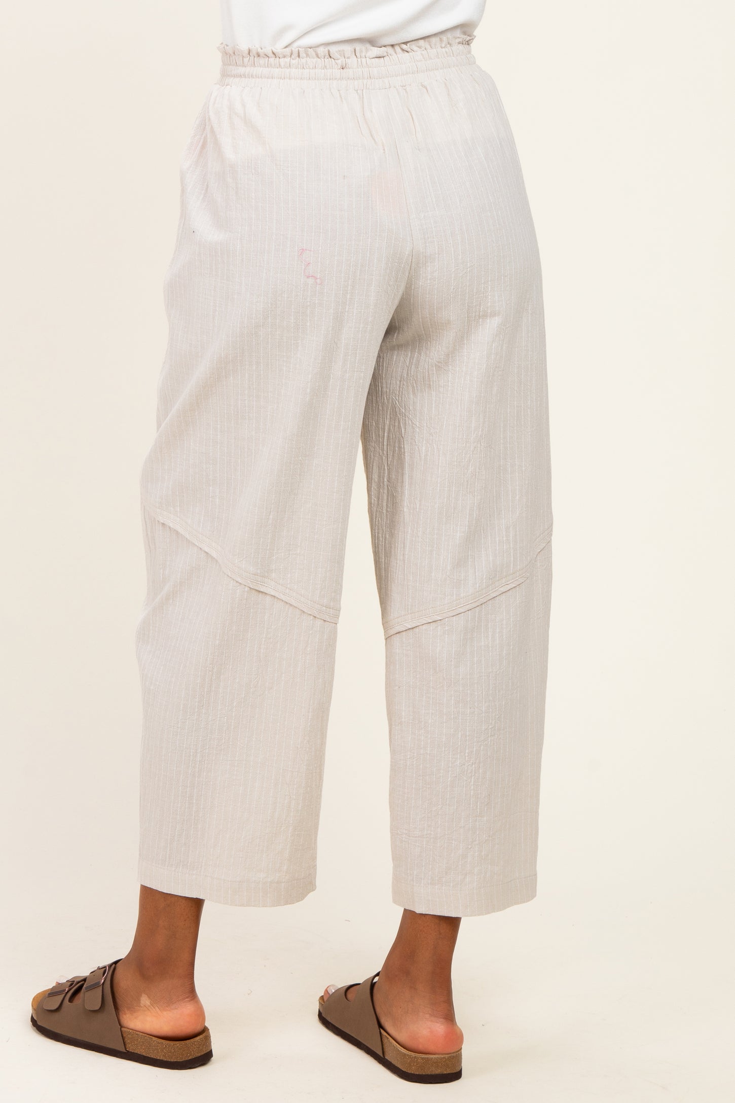 Grey Textured Pants