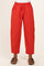 Red Textured Pants