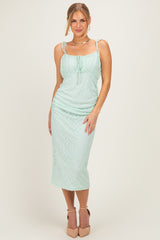 Mint Sleeveless Lace Midi Dress
