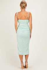 Mint Sleeveless Lace Midi Dress