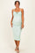 Mint Sleeveless Lace Maternity Midi Dress