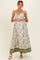 Olive Palm Printed Cutout Tie Back Maternity Maxi Dress
