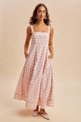 Pink Peony Floral Maxi Dress