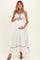 Off-White Lace Ribbon Detail Maternity Maxi Dress