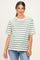 Green Multi Stripe Relaxed Maternity Tee