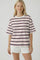 Navy Multi Stripe Relaxed Tee