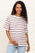 Navy Multi Stripe Relaxed Maternity Tee