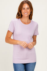 Lavender Basic Crew Neck Tee