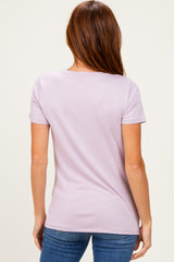 Lavender Basic Crew Neck Tee