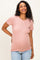 Mauve Basic Crew Neck Maternity Tee