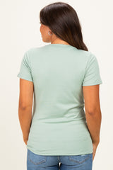Mint Basic Crew Neck Maternity Tee