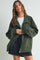 Olive Oversized Corduroy Zipper Jacket