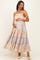 Pink Floral Colorblock Tiered Maternity Maxi Dress