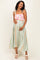 Sage Floral Tie Shoulder Woven Maternity Midi Dress