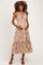Brown Plaid Shoulder Tie Maternity Dress