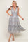 Blue Plaid Shoulder Tie Dress
