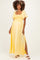 Yellow Chambray Smocked Maternity Maxi Dress