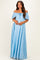 Light Blue Lace Maternity Maxi Dress