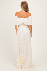 Natural Lace Maxi Dress