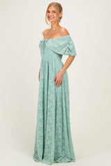 Seafoam Lace Maxi Dress