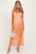Peach Sleeveless Lace Maternity Maxi Dress