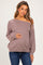 Mink Oversized One Shoulder Maternity Sweater