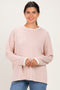 Pink Striped Oversized Long Sleeve Top