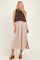 Brown/ Mocha Sleeveless Sweater Top Colorblock Midi Dress