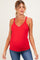 Red Lace Trim Detail Ribbed Maternity Knit Tank Top