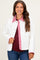 White Red Plaid Contrast Maternity Jacket