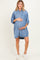 Light Denim Chambray Dolman Sleeve Maternity Shirt Dress