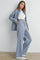 Blue Multi Drawstring Checkered Pants