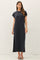 Vintage Black Boxy Side Slit Maxi Dress