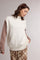Off White Mock Neck Sweater Vest