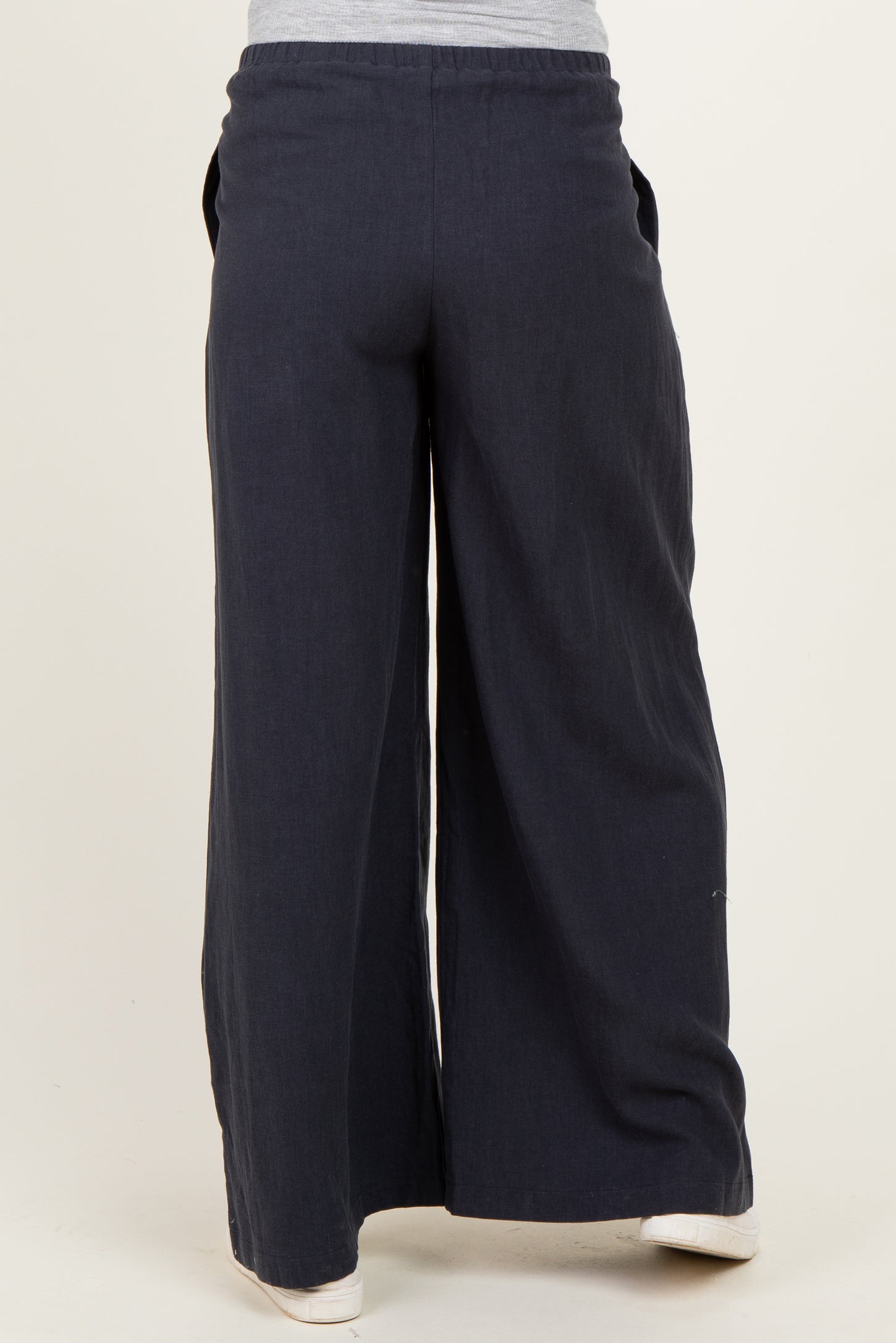 Midnight Drawstring Wide Leg Maternity Pants