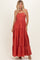 Bronze Sleeveless Tiered Maxi Dress