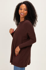 Cacao Oversize Pocket Sweater Top