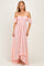 Light Pink Lace Off Shoulder Maxi Dress