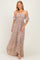 Mocha Lace Off Shoulder Maxi Dress