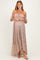 Mocha Lace Off Shoulder Maternity Maxi Dress
