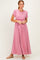 Lilac Ruffle Trim Maxi Dress