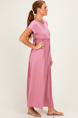 Lilac Ruffle Trim Maxi Dress