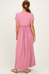 Lilac Ruffle Trim Maxi Dress