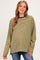 Chartreuse Striped Oversized Crewneck Maternity Long Sleeve Top
