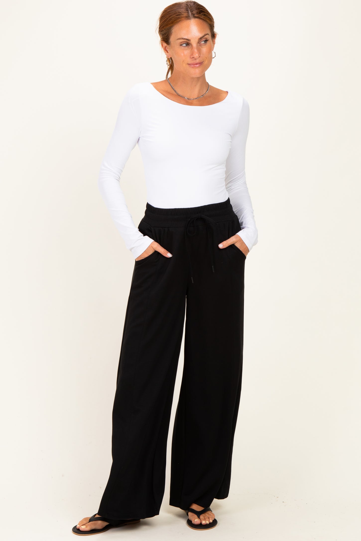 Black Drawstring Lounge Pants
