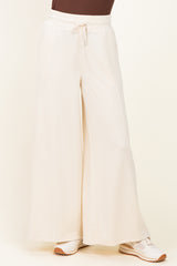 Cream Drawstring Lounge Pants