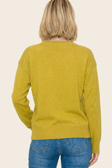 Mustard Basic Pullover Sweater