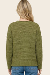 Matcha Honeycomb Knit Sweater