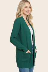 Forest Mini Waffle Knit Sweater Cardigan