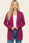 Plum Mini Waffle Knit Sweater Cardigan